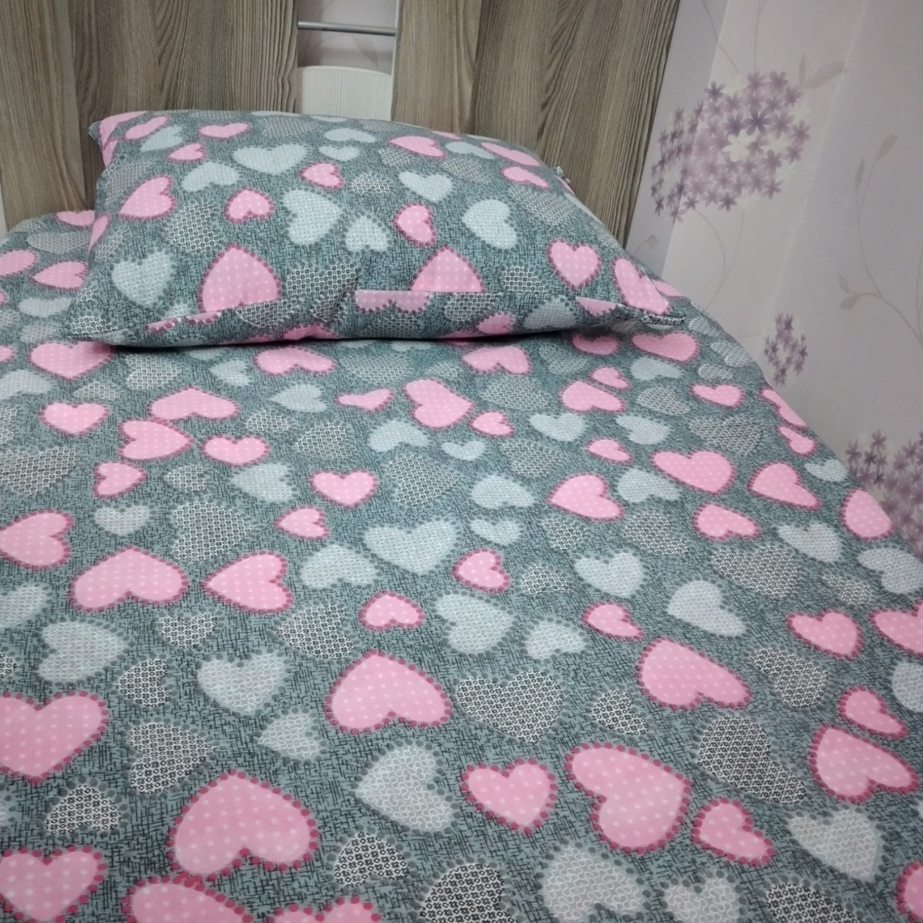 سرویس ملحفه مدل قلب gh 69 یک نفره ۲ تکه