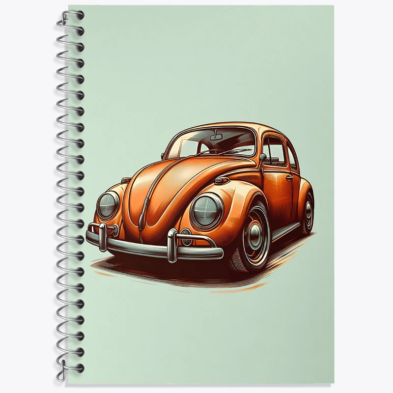 دفتر نت موسیقی 50 برگ خندالو طرح ماشین فولکس کد N5975