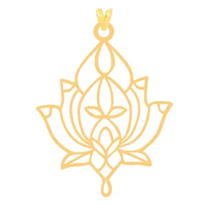 آویز گردنبند طلا 18 عیار زنانه کرابو مدل گل Kr31404