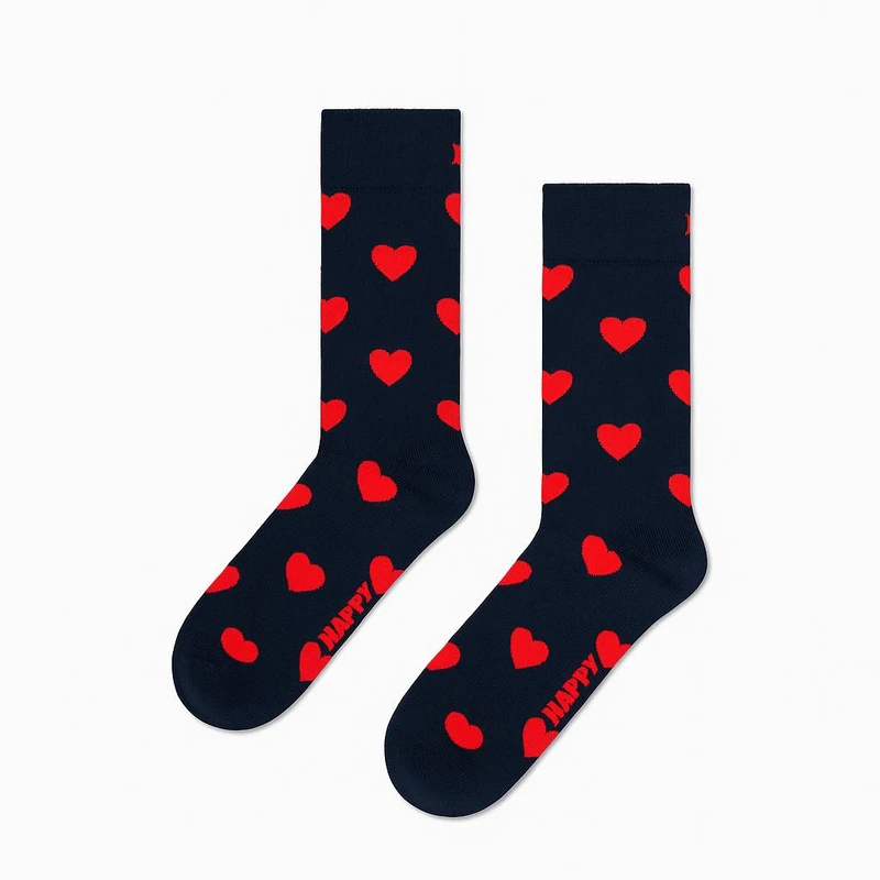 جوراب ساق بلند هپی ساکس مدل قلب