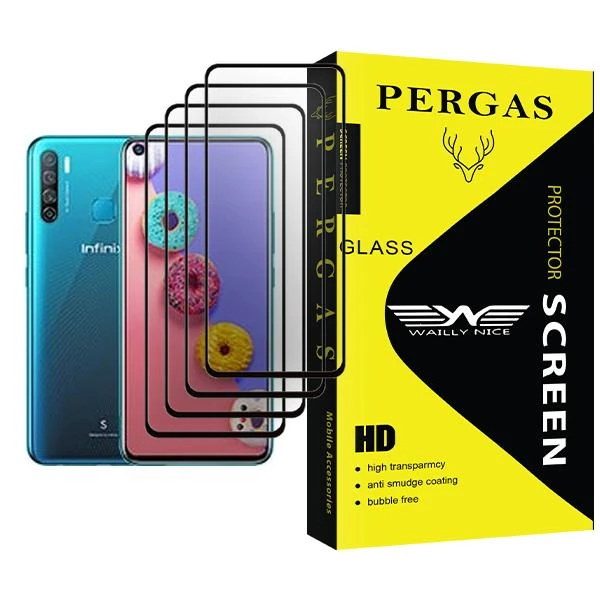 محافظ صفحه نمایش وایلی نایس مدل Pergas Glass MIX004 مناسب برای گوشی موبایل اینفینیکس S5 بسته چهار عددی