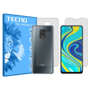 Tecno HyGEL model transparent screen protector suitable for Xiaomi Redmi Note 9S mobile phone with back protector