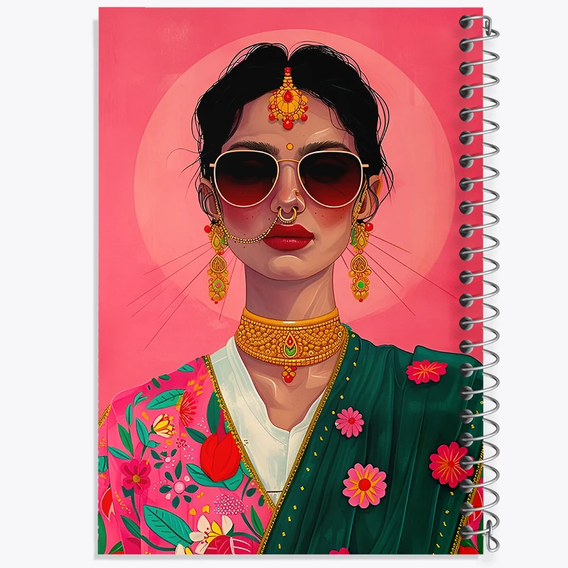 دفتر نقاشی 50 برگ خندالو طرح دختر هندی کد F6022