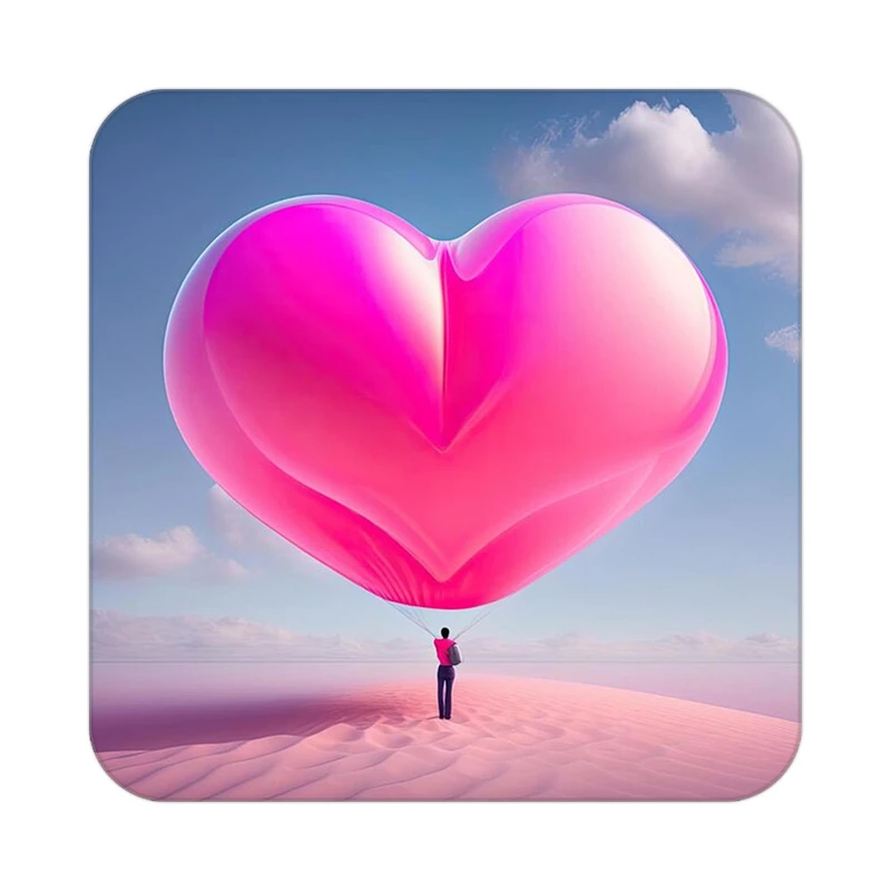 زیر لیوانی کاکتی مدل عاشقانه کد mp12860