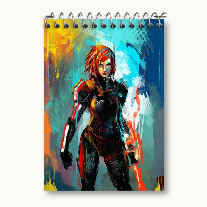 دفتر یادداشت 50 برگ خندالو مدل بازی مس افکت (Mass Effect) کد 31572