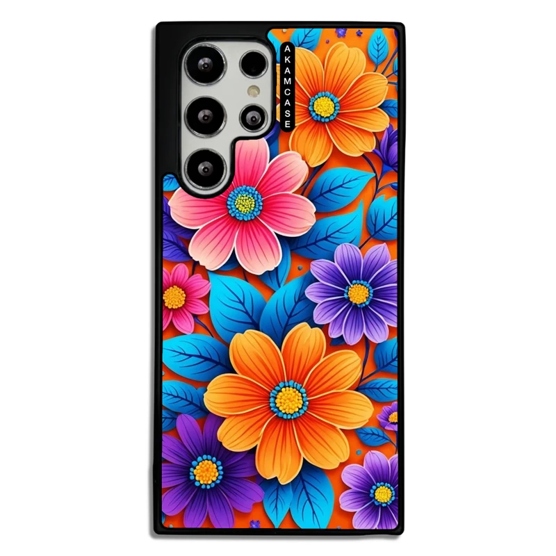 کاور آکام مدل AMC-WSGS22U-FLOWERS-39 مناسب برای گوشی موبایل سامسونگ Galaxy S22 Ultra