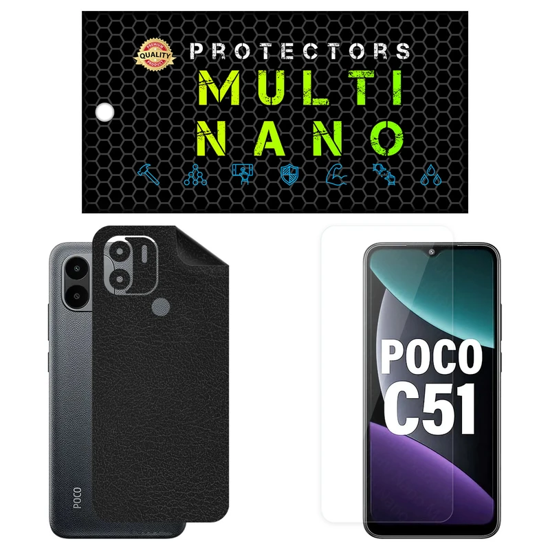 محافظ صفحه نمایش مولتی نانو مدل X-SFL مناسب برای گوشی موبایل شیائومی Poco C51 به همراه برچسب پوششی