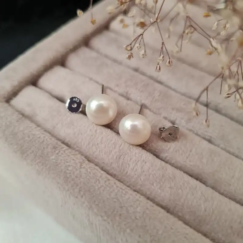 گوشواره زنانه مدل مروارید طبیعی و پرورشی کد GO45P