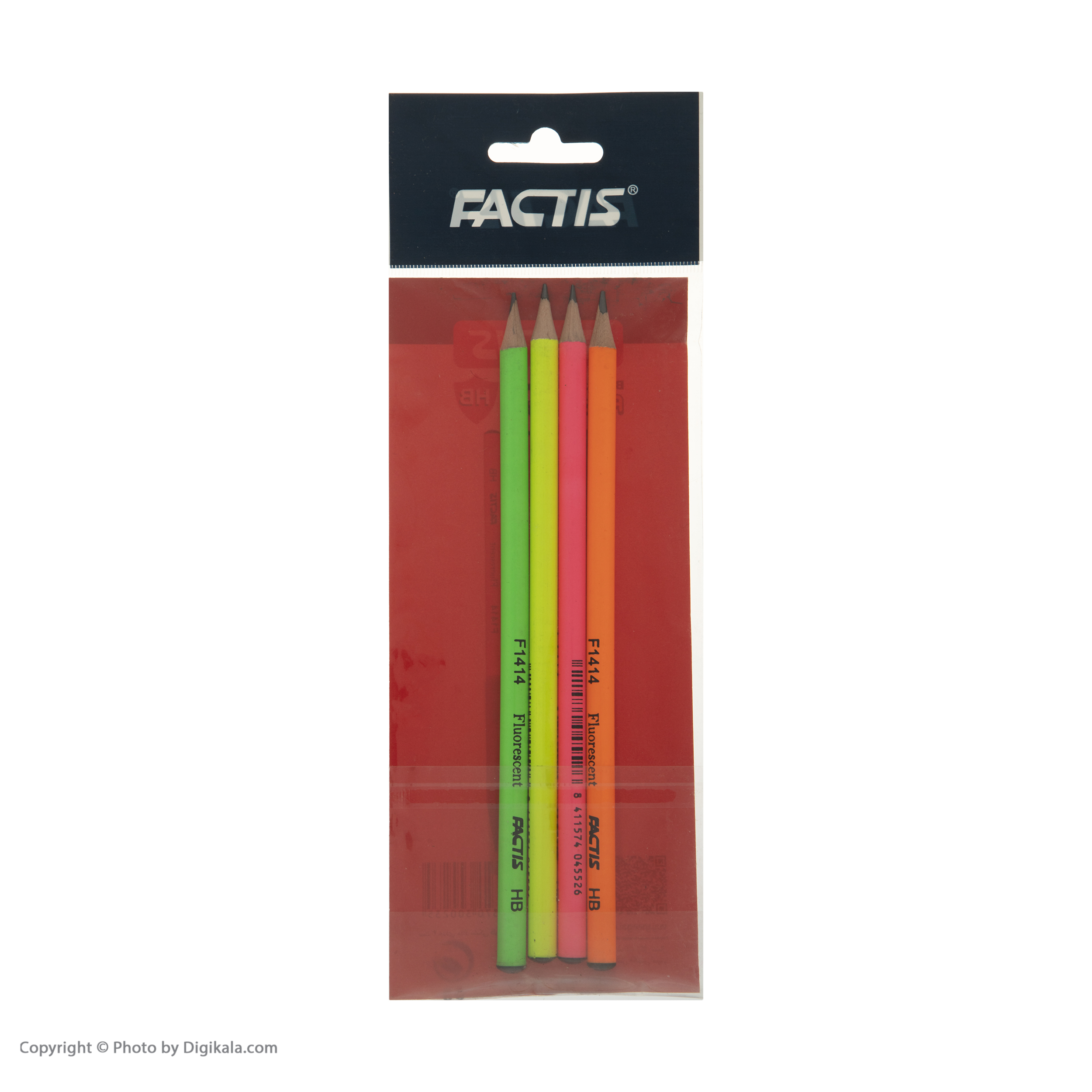 مداد مشکی فکتیس مدل Fluorescent بسته 4 عددی