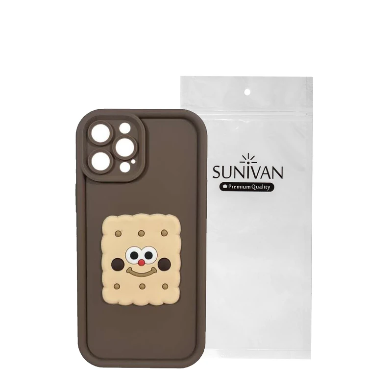 کاور سانیوان مدل SOLID طرح بیسکویتی مناسب برای گوشی موبایل اپل IPHONE 12 PROMAX