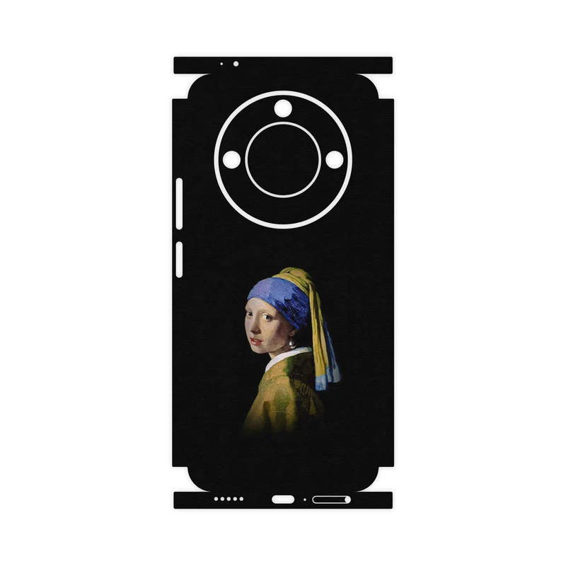 برچسب پوششی ماهوت مدل Girl with a Pearl Earring of Vermeer-FullSkin مناسب برای گوشی موبایل آنر X9c Smart