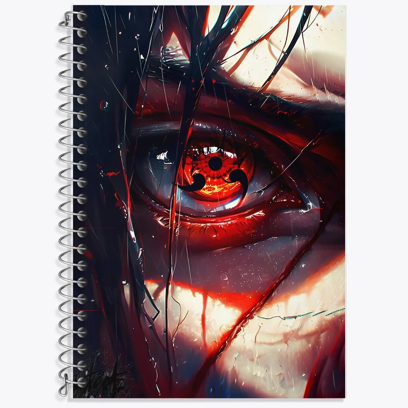 دفتر زبان 50 برگ خندالو مدل سه خط طرح انیمه ناروتو (Naruto) کد F7067