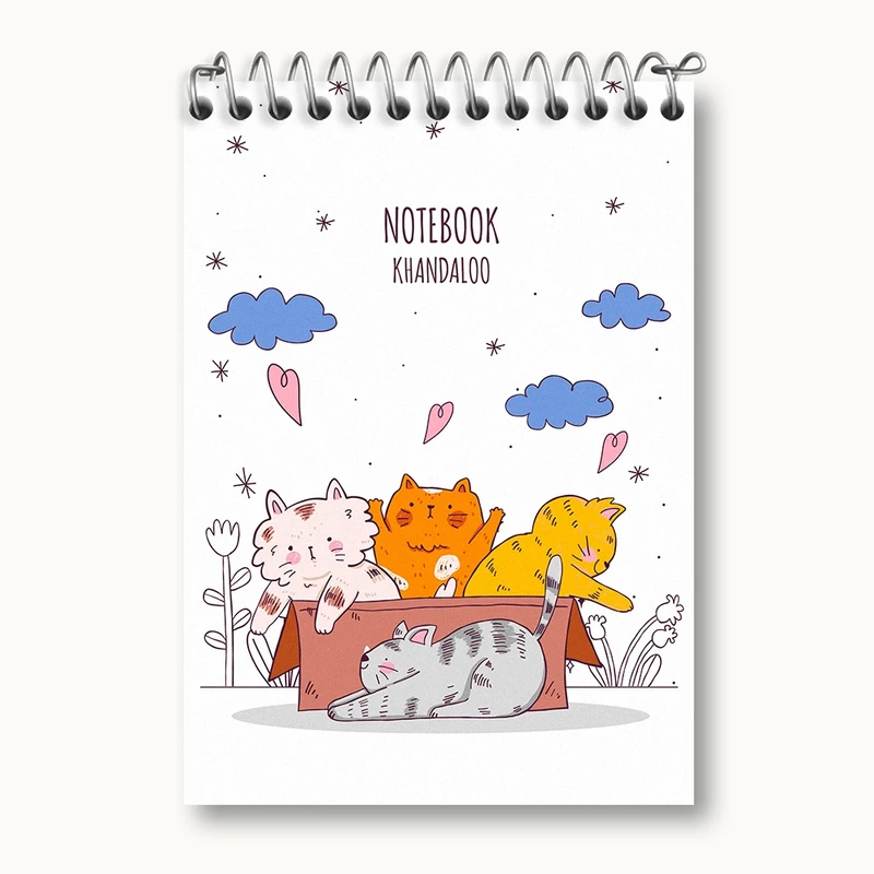 دفتر یادداشت 50 برگ خندالو مدل گربه های بامزه کد N1027