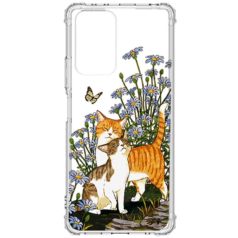 کاور مدل گربه و پروانه مناسب برای گوشی موبایل شیائومی Redmi Note 10 Pro