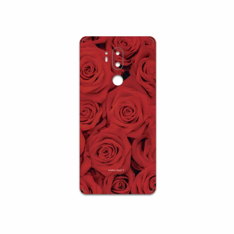 برچسب پوششی ماهوت مدل Red-Flower مناسب برای گوشی موبایل ال جی G7 PLUS THINQ