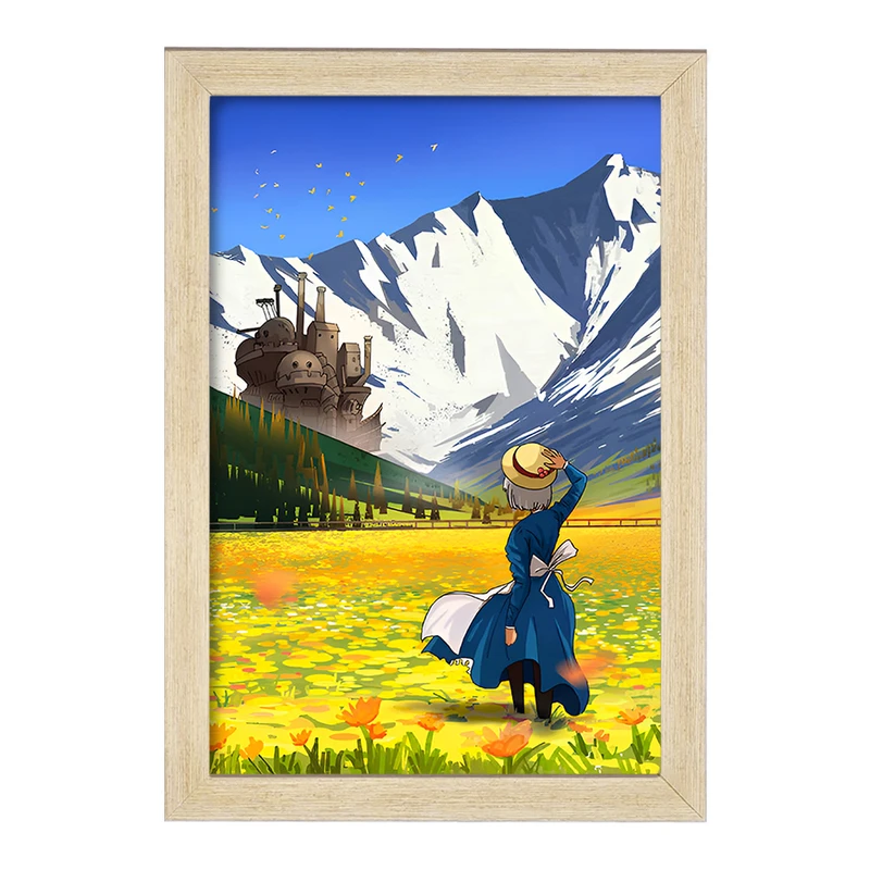 تابلو خندالو مدل انیمه قلعه متحرک هاول کد F12555