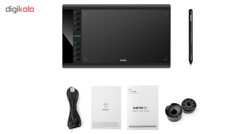 قلم نوری با صفحه نمایش  10*6 inch اینچ پاربلو مدل A610 V2