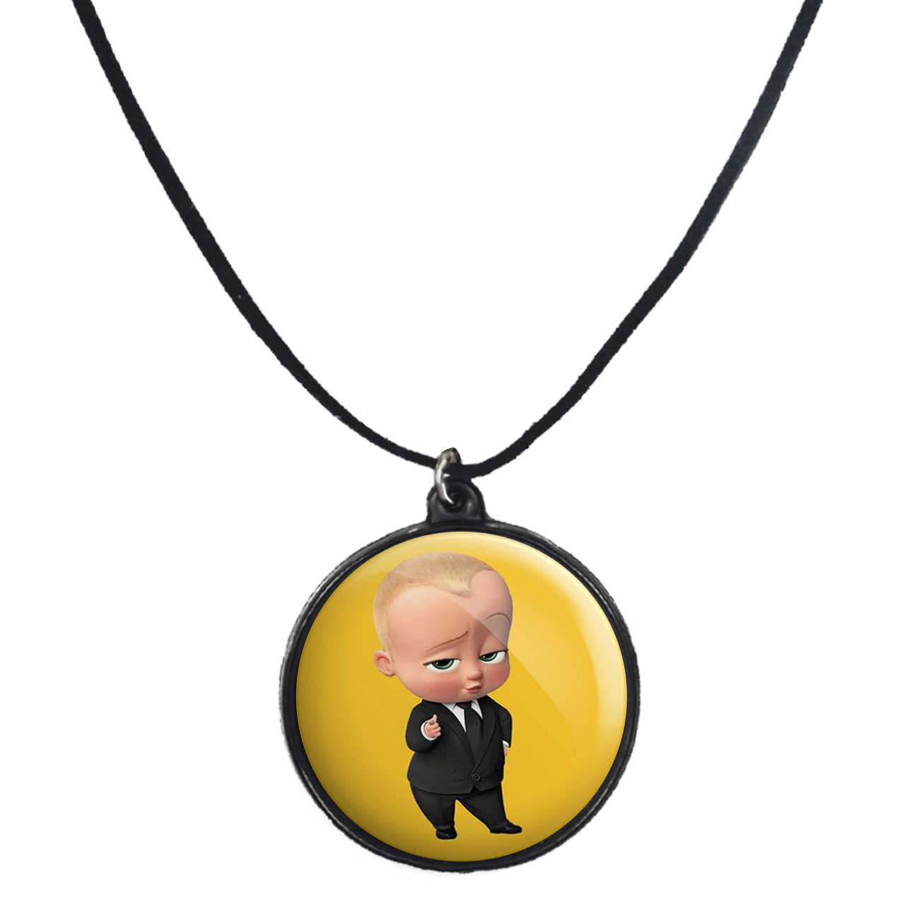 گردنبند پرمانه طرح بچه رئیس کد pmb.4931 مدل دو طرفه