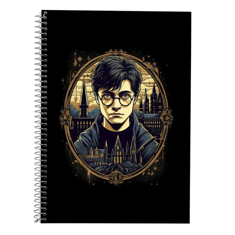 دفتر زبان 50 برگ مدوپد مدل سه خط طرح هری پاتر harrypotter کد DF10201