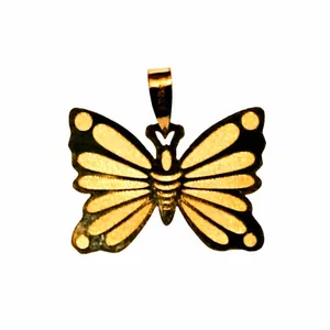 آویز گردنبند طلا 18 عیار زنانه مدل پروانه کد 01