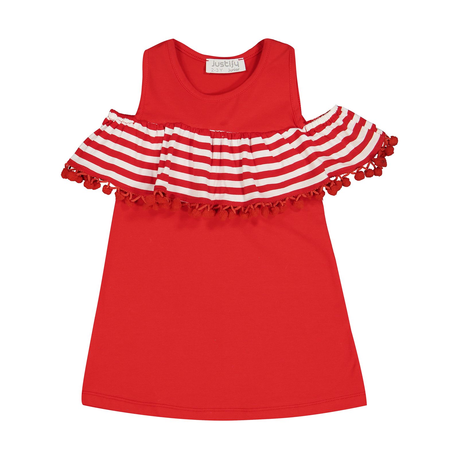 پیراهن دخترانه جاستیفای جونیور مدل K0442081DO-RED -  - 1