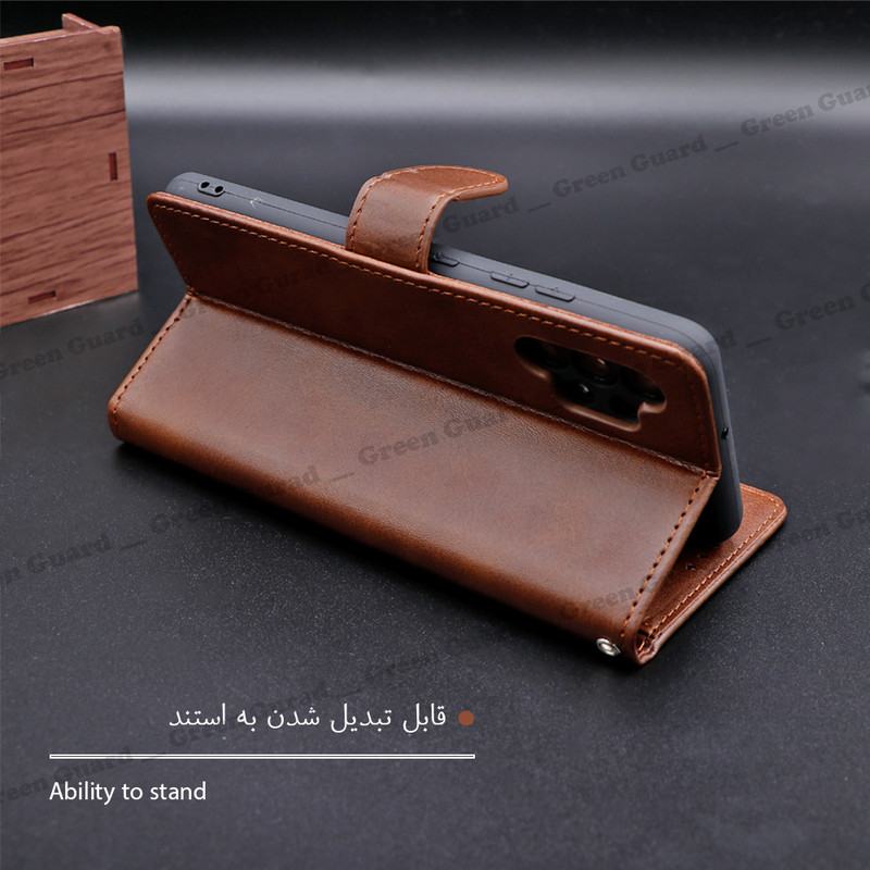 کیف کلاسوری گرین گارد طرح چرمی مدل Landing مناسب برای گوشی موبایل سامسونگ Galaxy A51 به همراه بند آویز