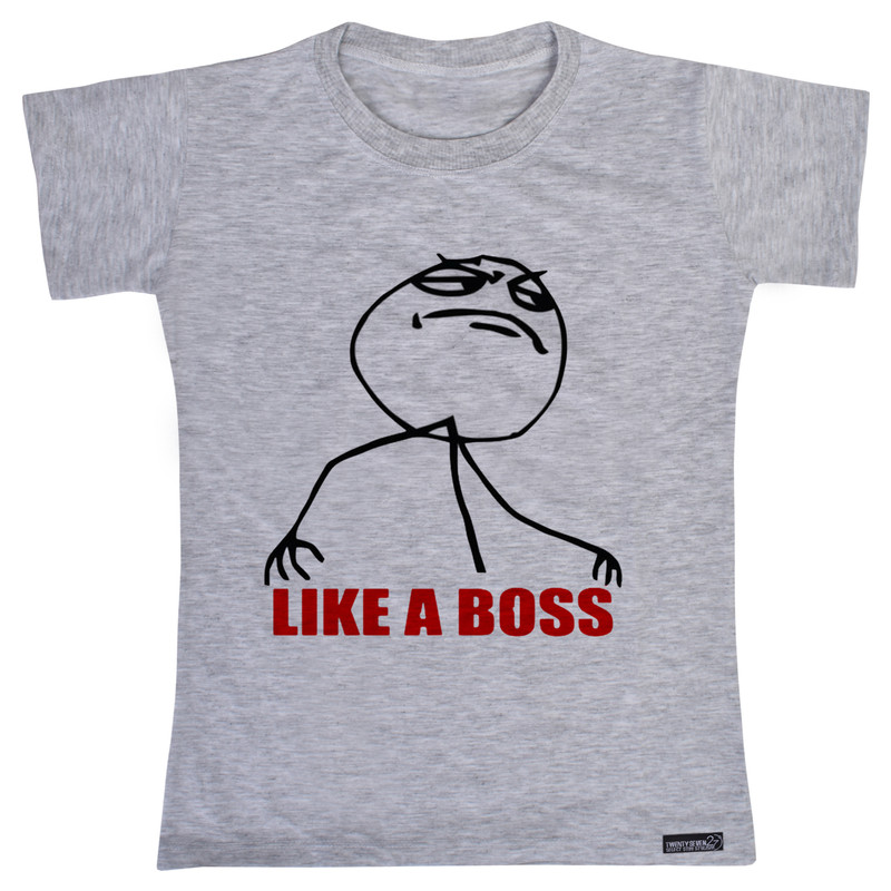 تی شرت آستین کوتاه پسرانه 27 مدل Like a Boss کد MH775
