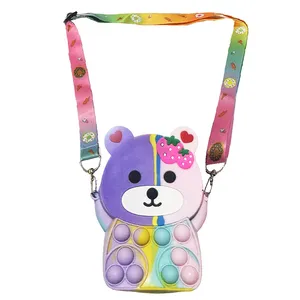 کیف رودوشی مدل پاپیتی طرح خرسی کد 1200