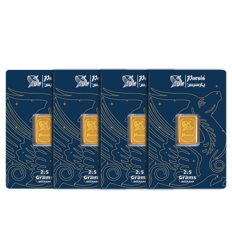 شمش طلا 24 عیار پارسیس مدل باندل 10 بسته 4 عددی