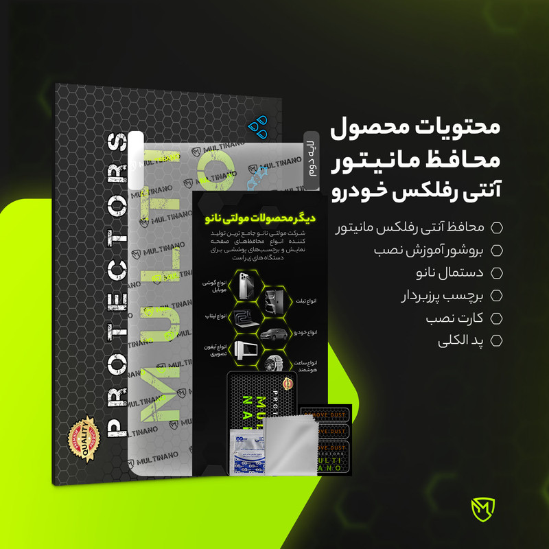 محافظ صفحه نمایش آنتی رفلکس مانیتور خودرو مولتی نانو مدل X-S1M مناسب برای کی ام سی X5