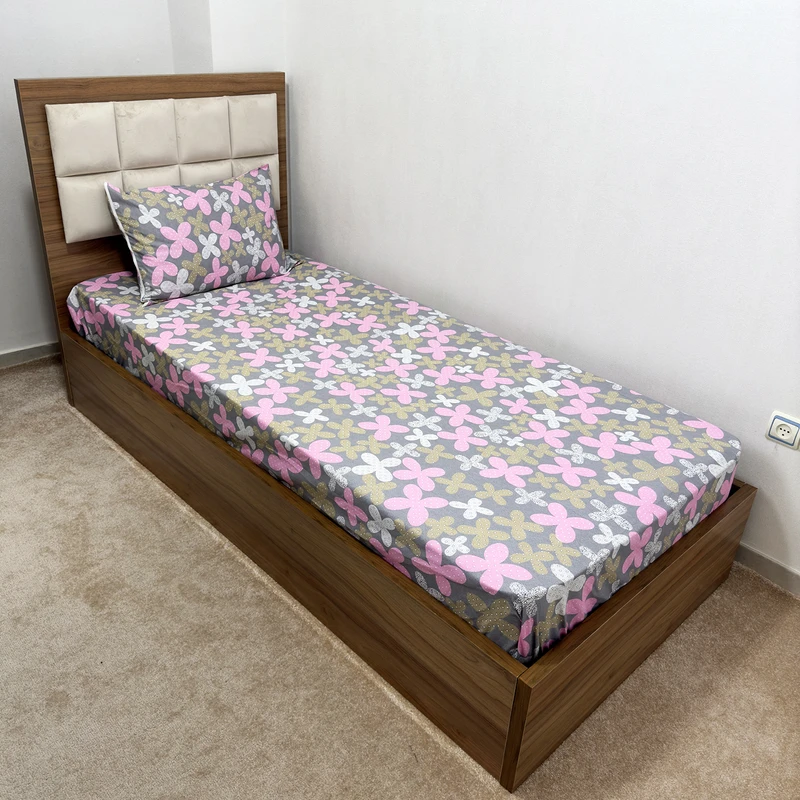 سرویس ملحفه ناتوسا مدل توسکا کد 120 یک نفره دو تکه