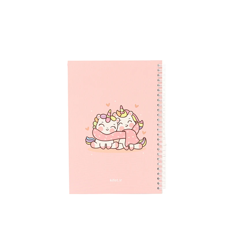 دفتر مشق 50 برگ مدل فانتزی یونیکورن کد 2 کیفت