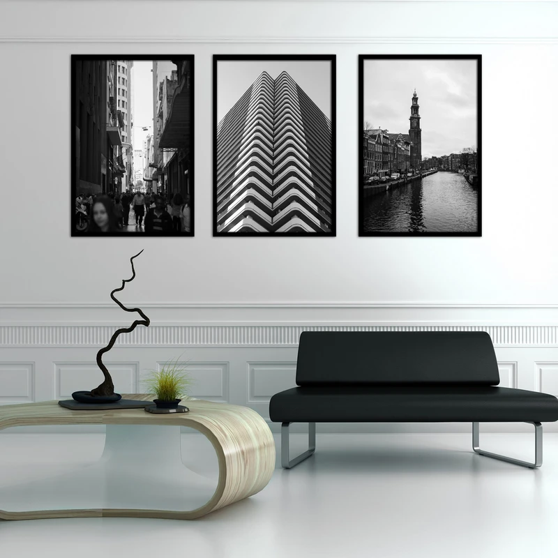 تابلو بکلیت طرح دکوراتیو منظره شهری لندن مدل B-605 مجموعه 3 عددی 