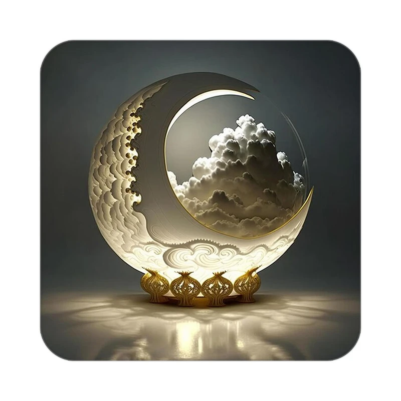 زیر لیوانی کاکتی طرح ماه و ستاره مدل mp52738