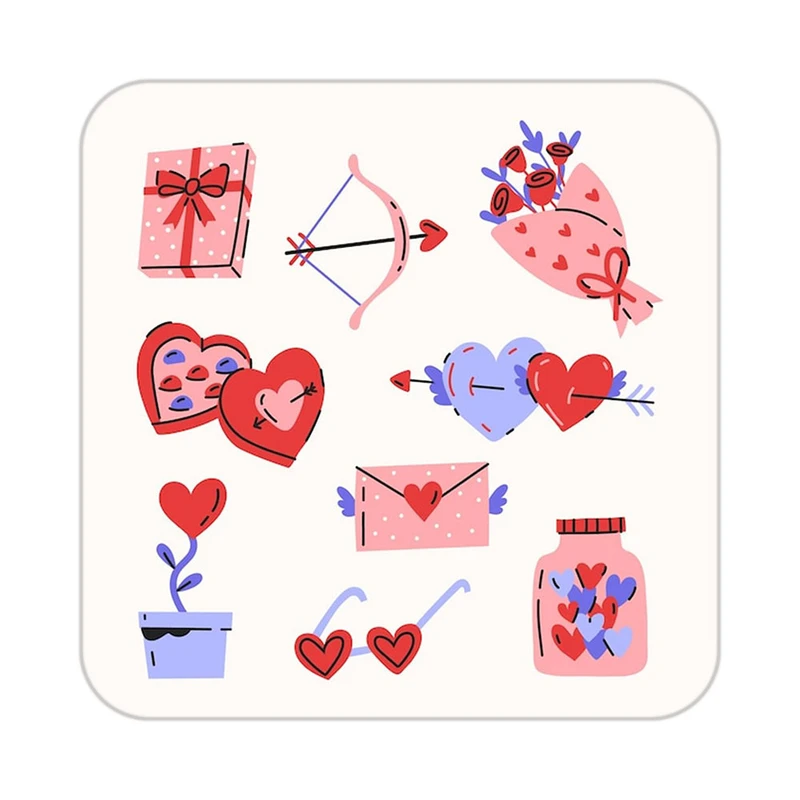 زیر لیوانی کاکتی طرح عاشقانه مدل mp37395