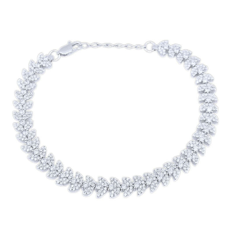 دستبند نقره زنانه گالری رضازاده مدل چتری لاو 0216 دستبند نقره زنانه گالری رضازاده مدل چتری لاو 0216