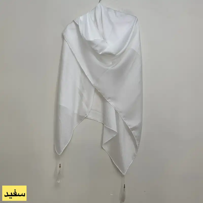 روسری زنانه مدل کرپ فلورانس منگوله دار