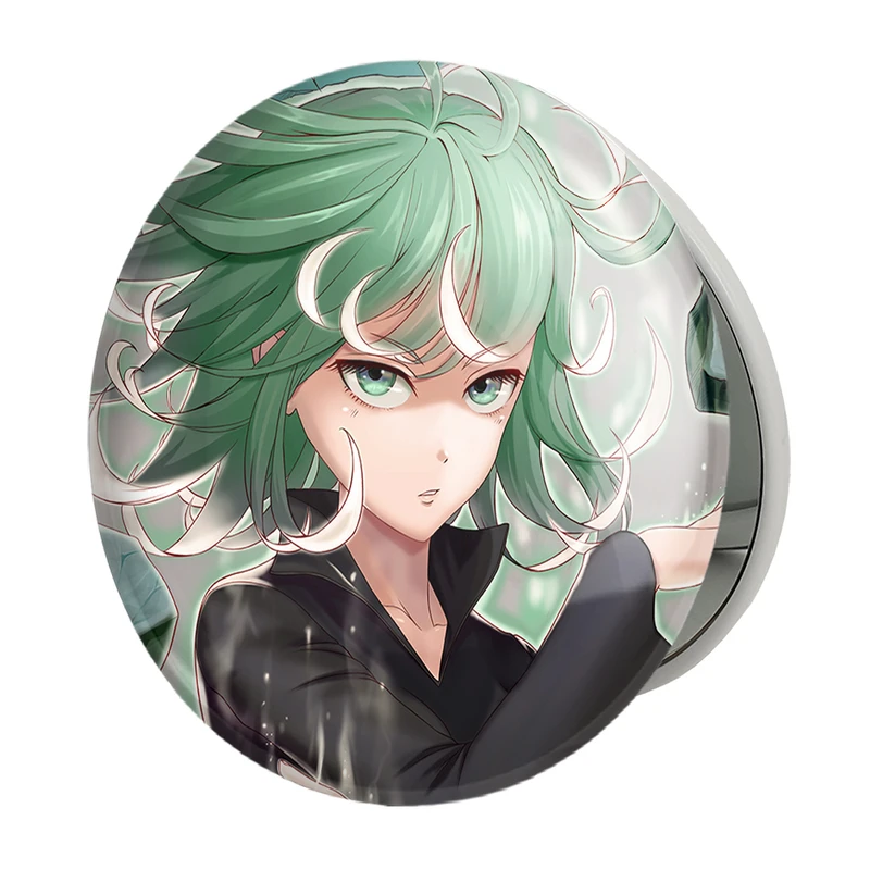 آینه جیبی خندالو طرح تاتسوماکی انیمه مرد تک مشتی One Punch Man مدل تاشو کد 11367 
