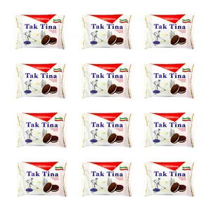 بیسکویت کرم دار کاکائویی تک تینا - 400 گرم بسته 12 عددی