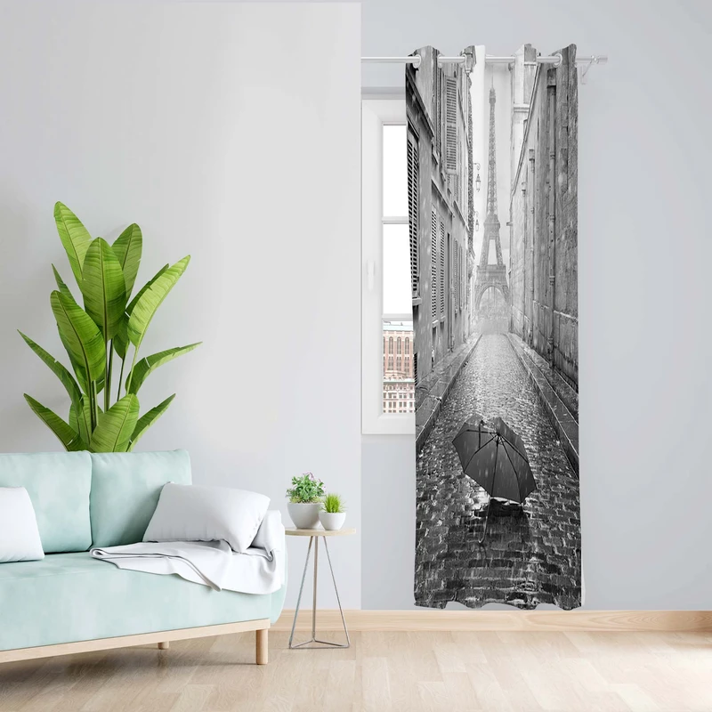 پرده طرح چتر مدل مخمل پانچی کد 5188aR z سایز 140x200 سانتی متر