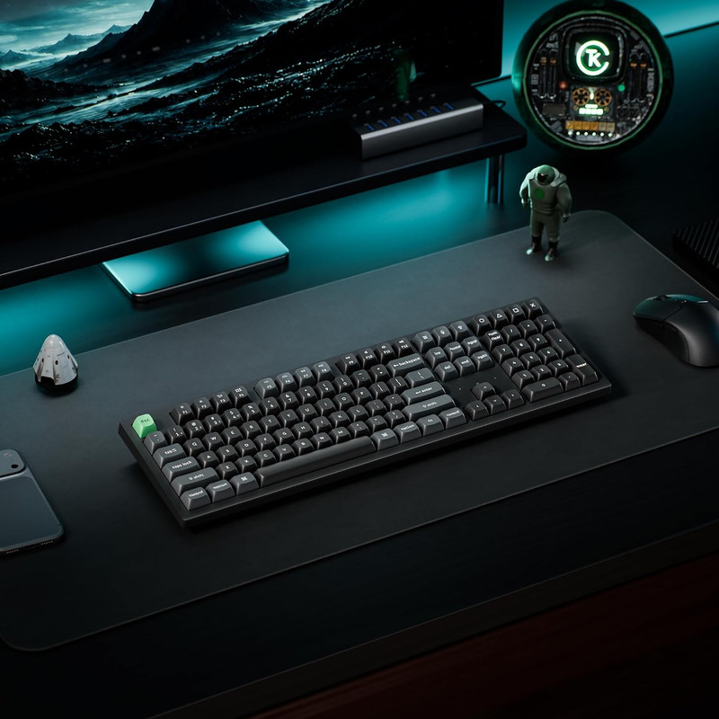 کیبورد بی سیم گیمینگ کیکورن مدل K10 Ultra 8K Brown Switch