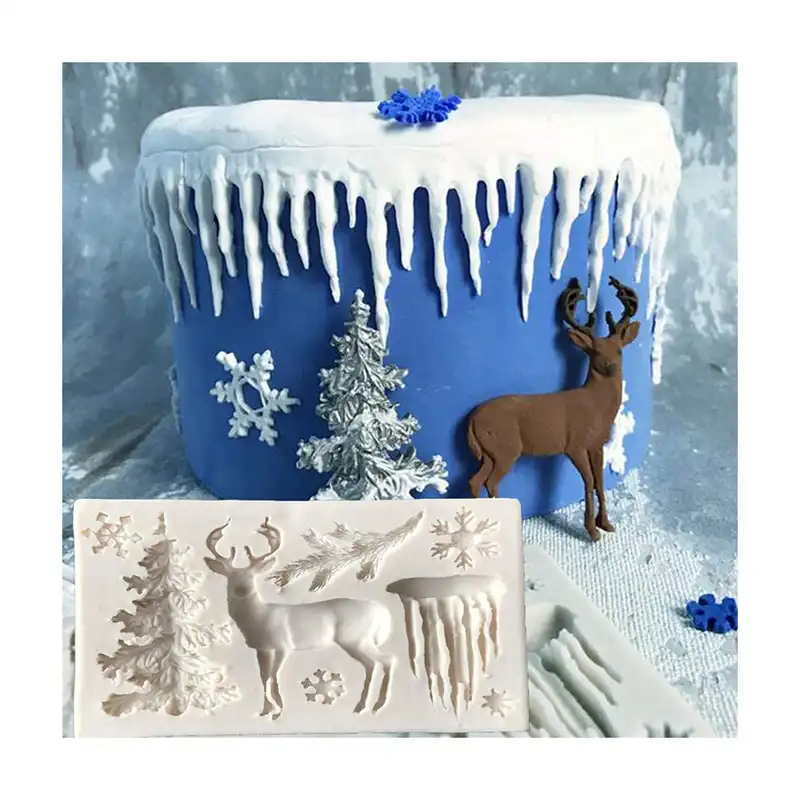 مالد فوندانت مدل گوزن و درخت