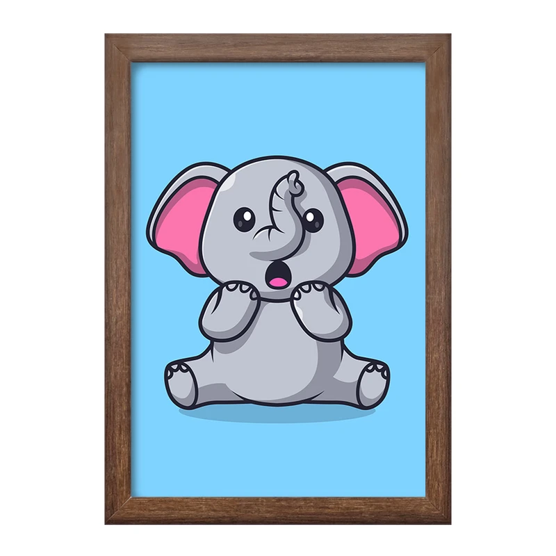 تابلو خندالو طرح حیوانات بامزه فیل کد 29720