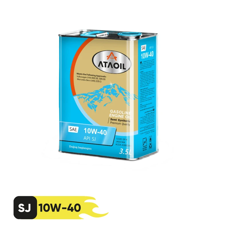  روغن موتور بنزینی آتا اویل مدل 10w-40 sj حجم 3.5 لیتر