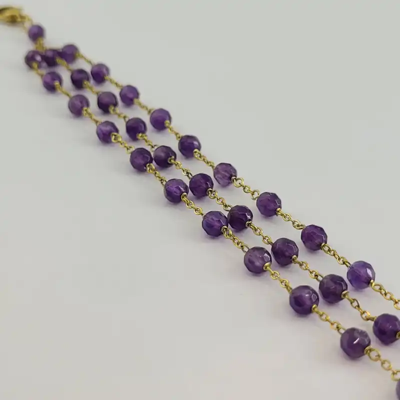 دستبند زنانه مدل آمیتیست کد a369