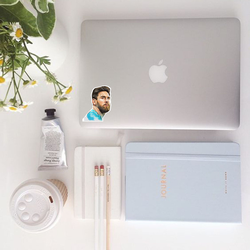 استیکر لپ تاپ طرح مسی کد 002