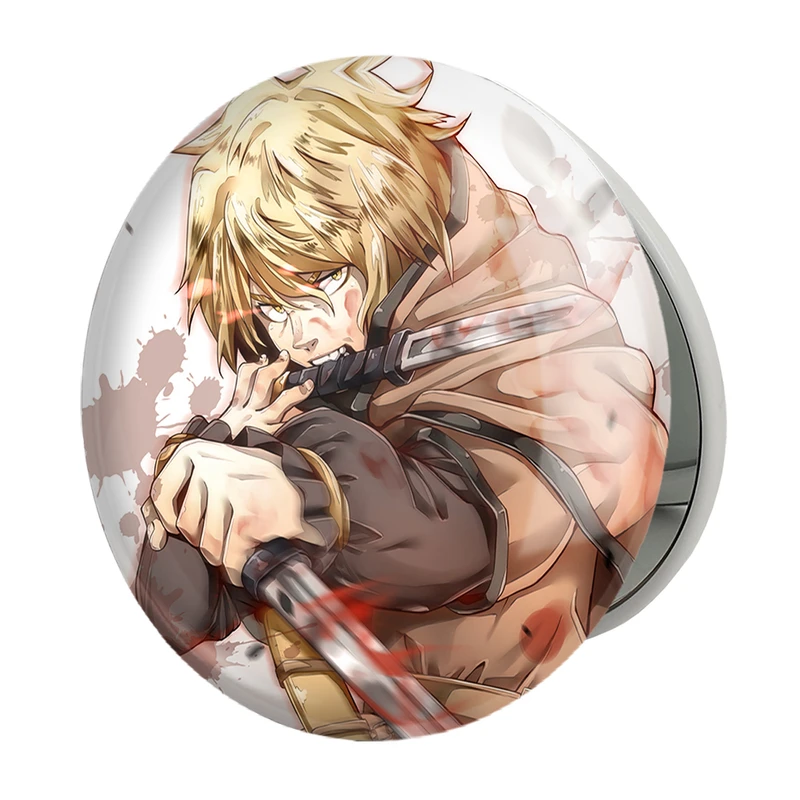 آینه جیبی خندالو طرح تورفین انیمه حماسه وینلند Vinland Saga مدل تاشو کد 27488 