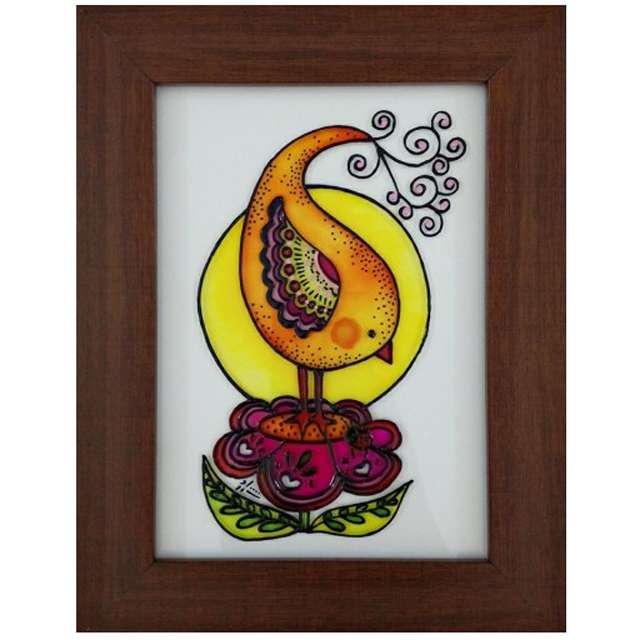 تابلو ویترای طرح گنجشک کد 430012