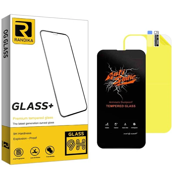 محافظ صفحه نمایش راندیکا مدل RK Antistatic مناسب برای گوشی موبایل اپل iPhone 14  به همراه محافظ پشت گوشی