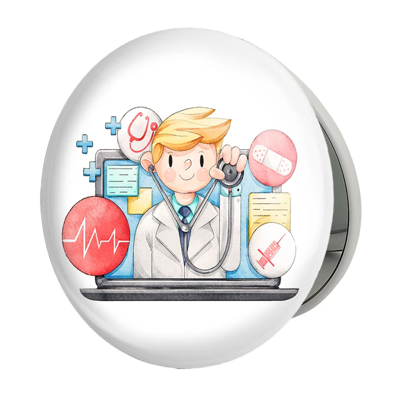 آینه جیبی خندالو طرح پزشک و پرستار مدل تاشو کد 31026